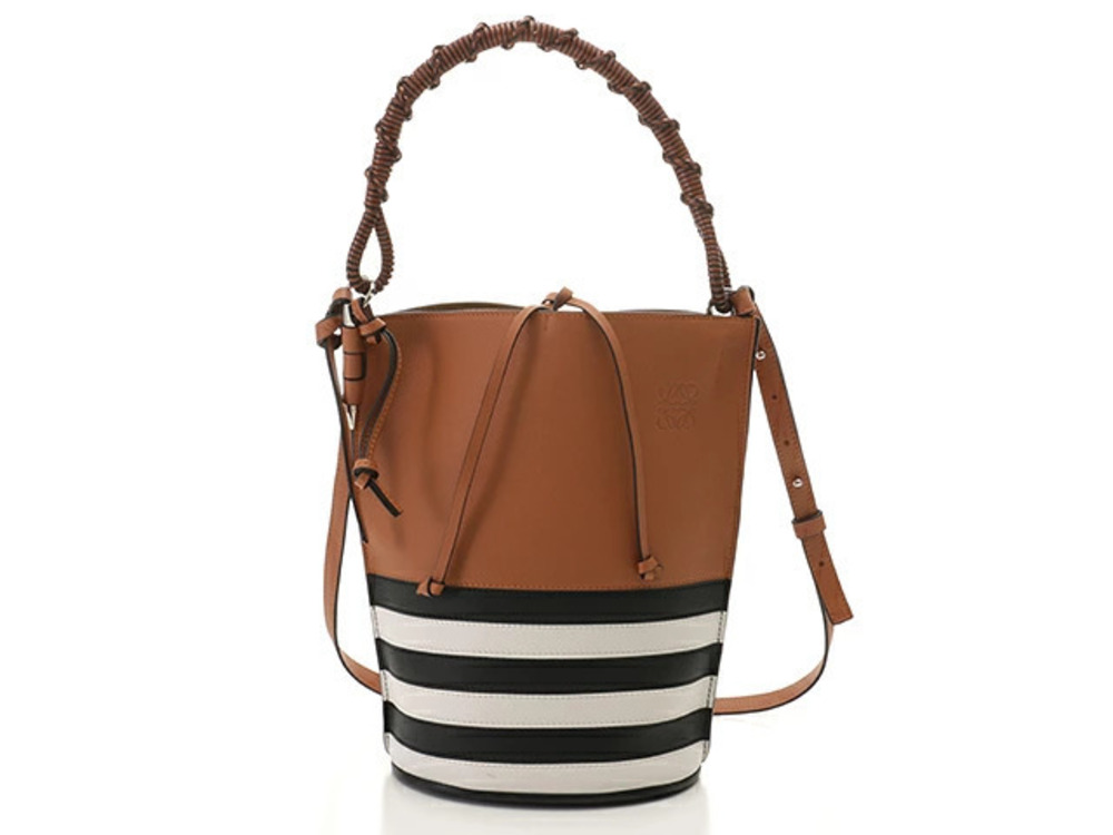 Loewe bag Gate Bucket brown black white calfskin